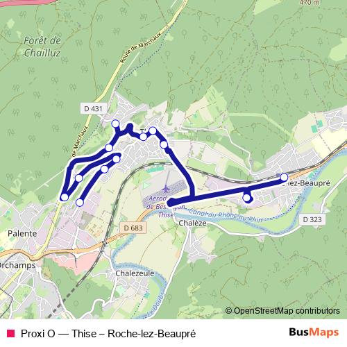 Proxi O bus Line Map