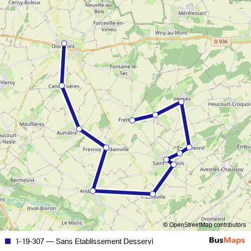 1-19-307 bus Line Map