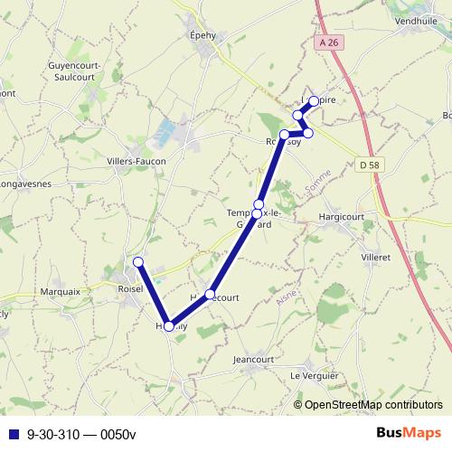 9-30-310 bus Line Map