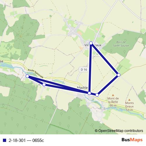 2-18-301 bus Line Map