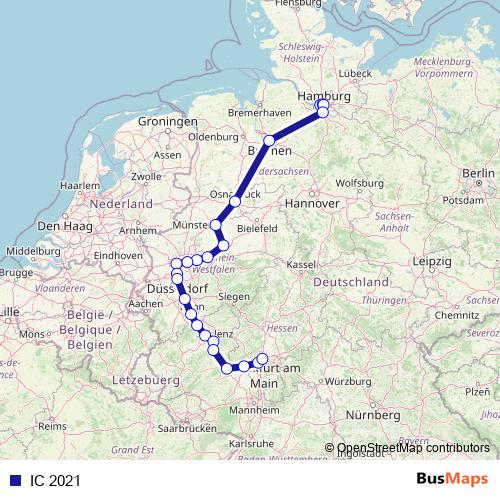 IC 2021 rail Line Map