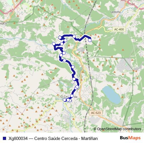 Xg800034 bus Line Map
