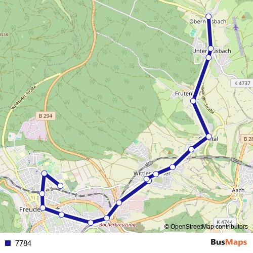 7784 bus Line Map