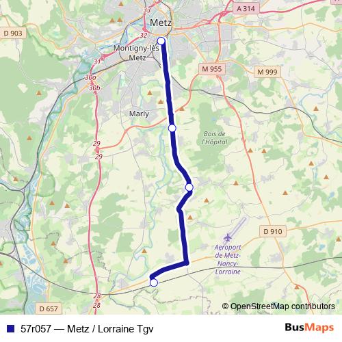 57r057 bus Line Map