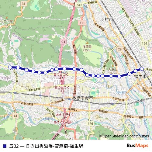 五32 bus Line Map