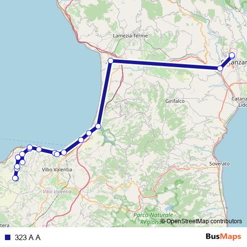 323 A A bus Line Map