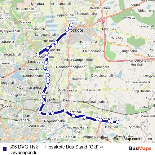 306 DVG-Hsk bus Line Map