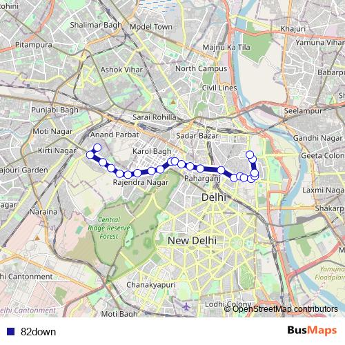 82down bus Line Map