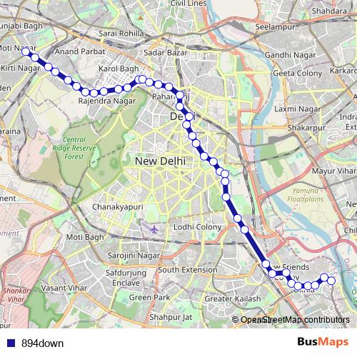 894down bus Line Map