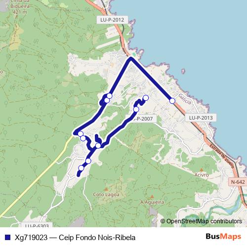 Xg719023 bus Line Map