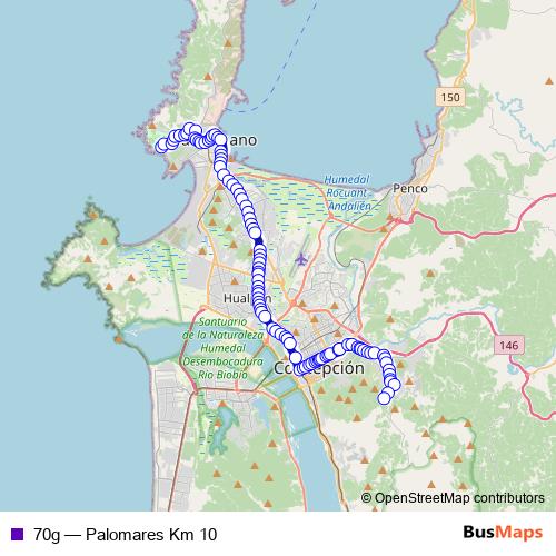 70g bus Line Map