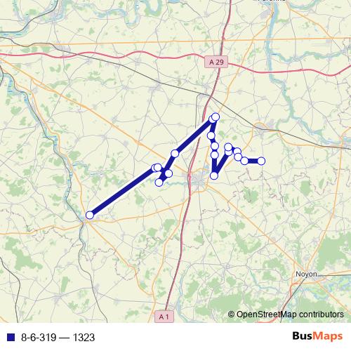 8-6-319 bus Line Map