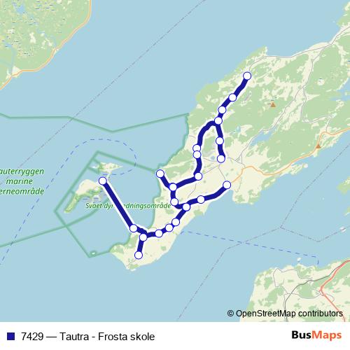7429 bus Line Map