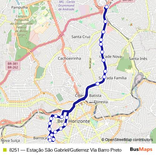8251 bus Line Map