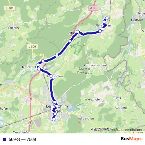 569-S bus Line Map