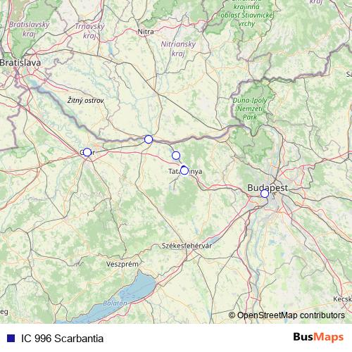 IC 996 Scarbantia rail Line Map