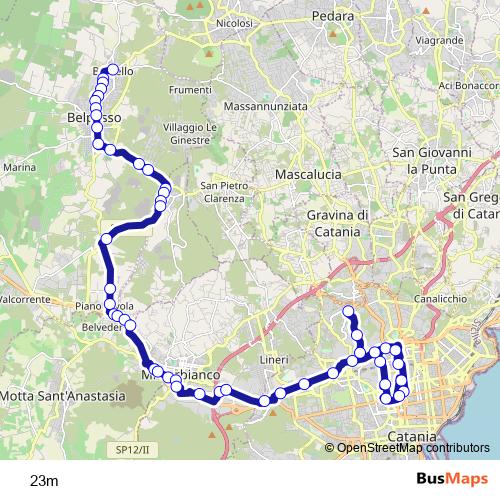23m bus Line Map