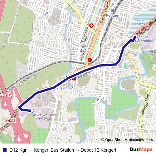 D12-Kgr bus Line Map