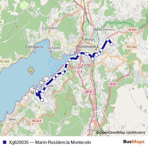 Xg628035 bus Line Map