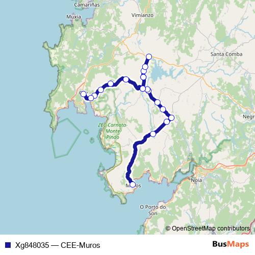 Xg848035 bus Line Map