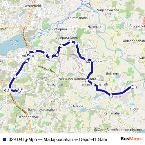 329 D41g-Mph bus Line Map