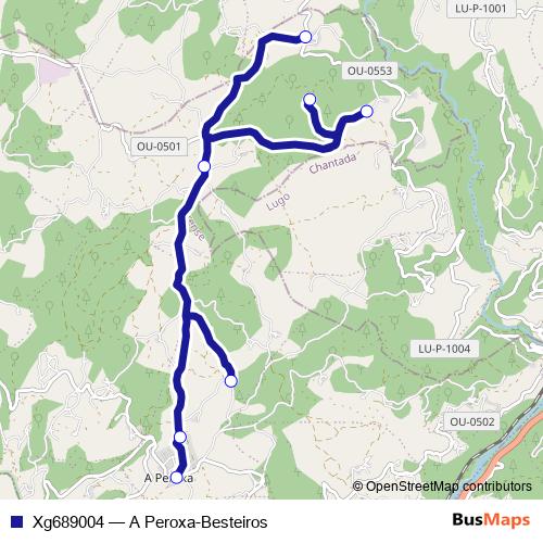 Xg689004 bus Line Map