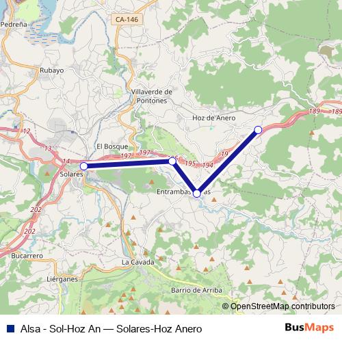 Alsa - Sol-Hoz An bus Line Map