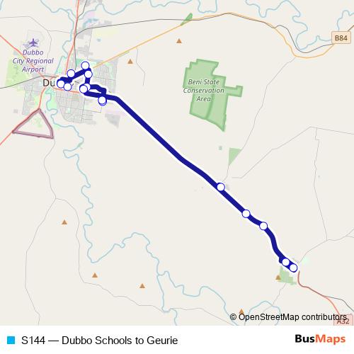 S144 bus Line Map