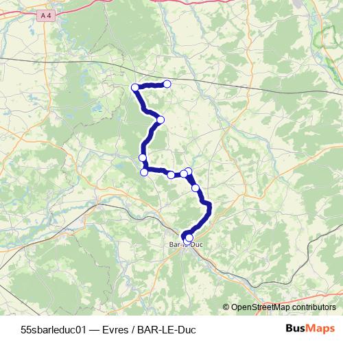 55sbarleduc01 bus Line Map