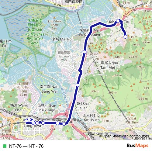 NT-76 bus Line Map