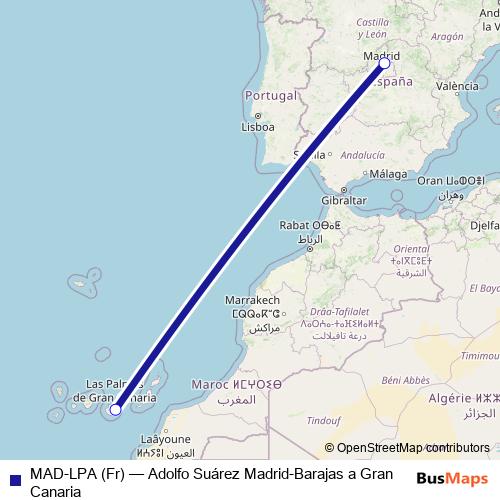 MAD-LPA (Fr) air Line Map