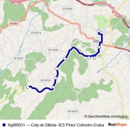 Xg860031 bus Line Map