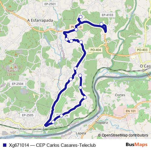 Xg671014 bus Line Map