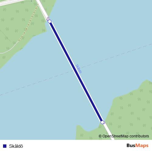 Skåldö ferry Line Map