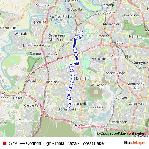 S791 bus Line Map