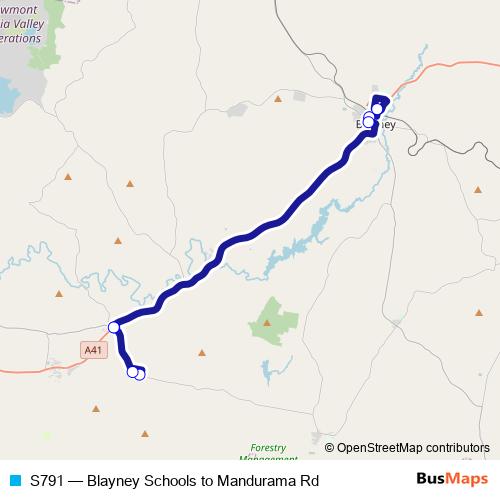 S791 bus Line Map