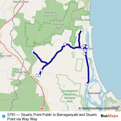 S791 bus Line Map