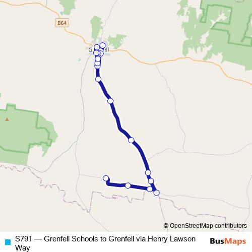 S791 bus Line Map
