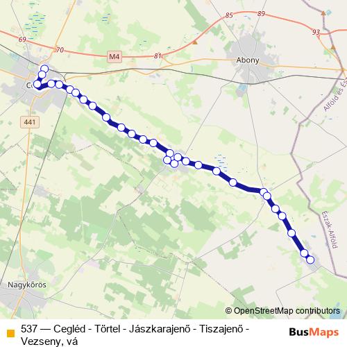 537 bus Line Map