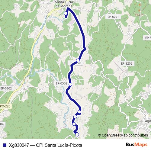 Xg830047 bus Line Map
