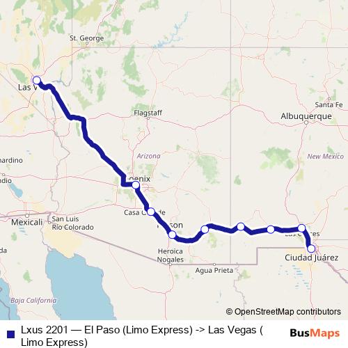 Lxus 2201 bus Line Map