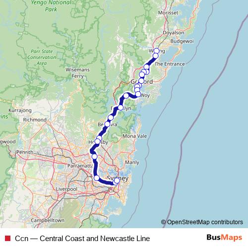 Ccn rail Line Map