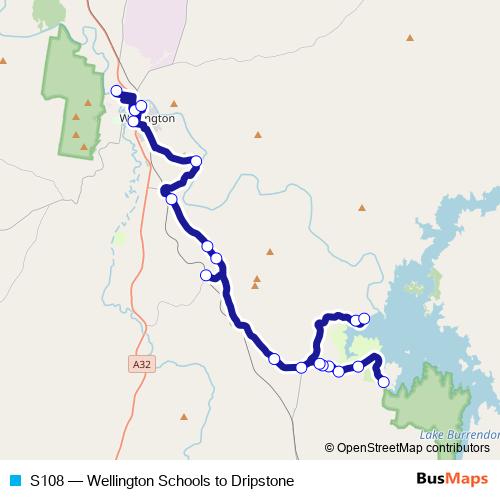 S108 bus Line Map