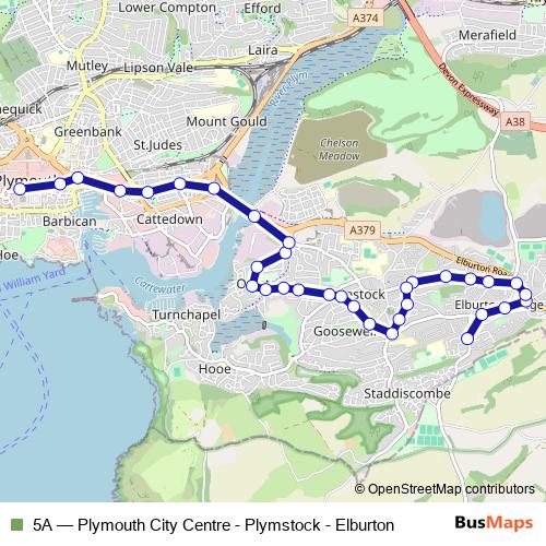 5A bus Line Map