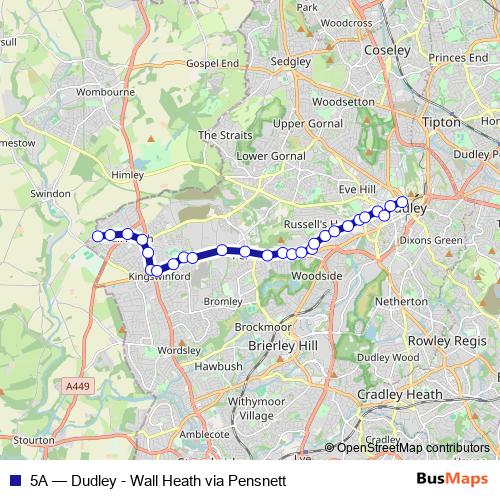 5A bus Line Map