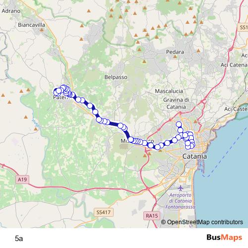 5a bus Line Map