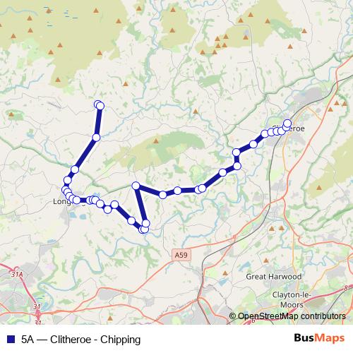 5A bus Line Map