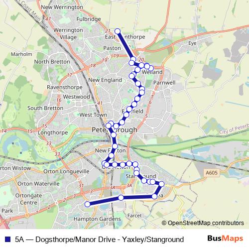5A bus Line Map