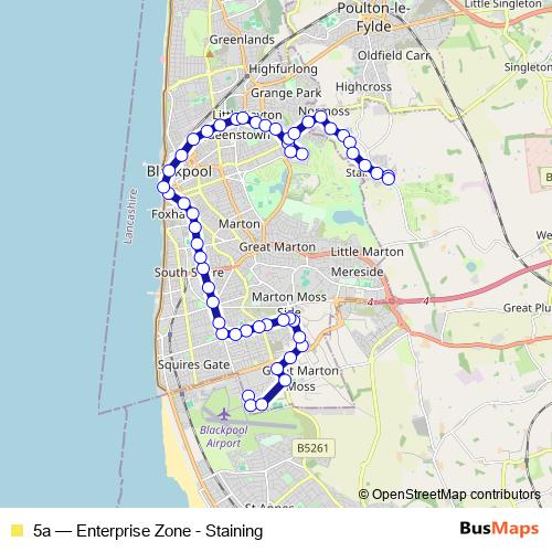 5a bus Line Map