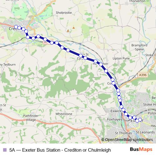 5A bus Line Map